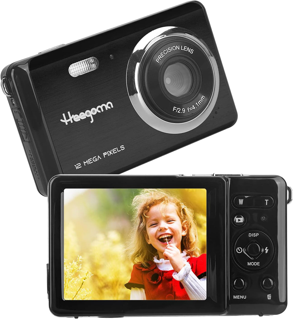 Kids Digital Camera with 2.8 Inch TFT LCD Screen 8X Digital Zoom Rechargeable Compact Camera, Pack of 2 U6235