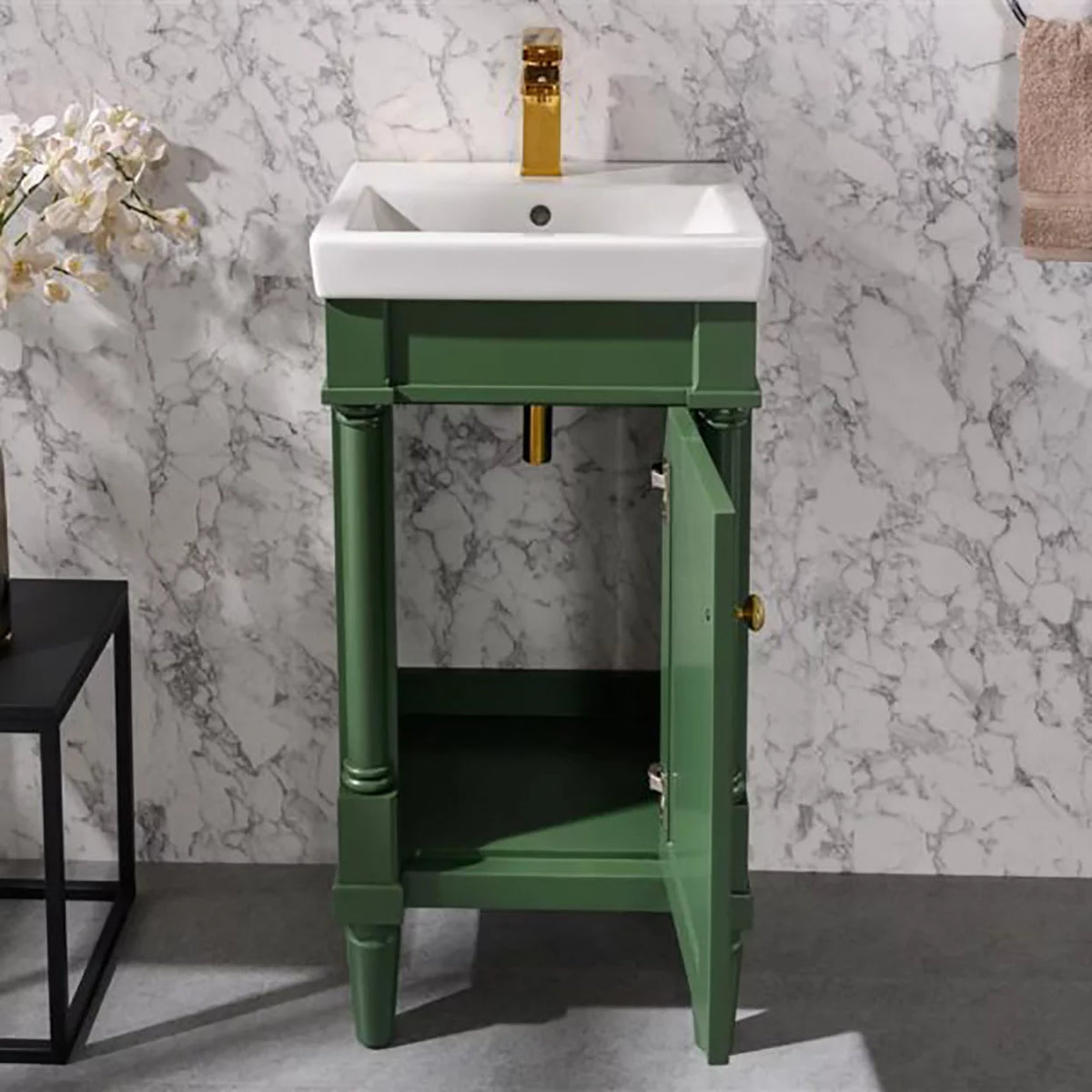 18" Green Sink Vanity X39646