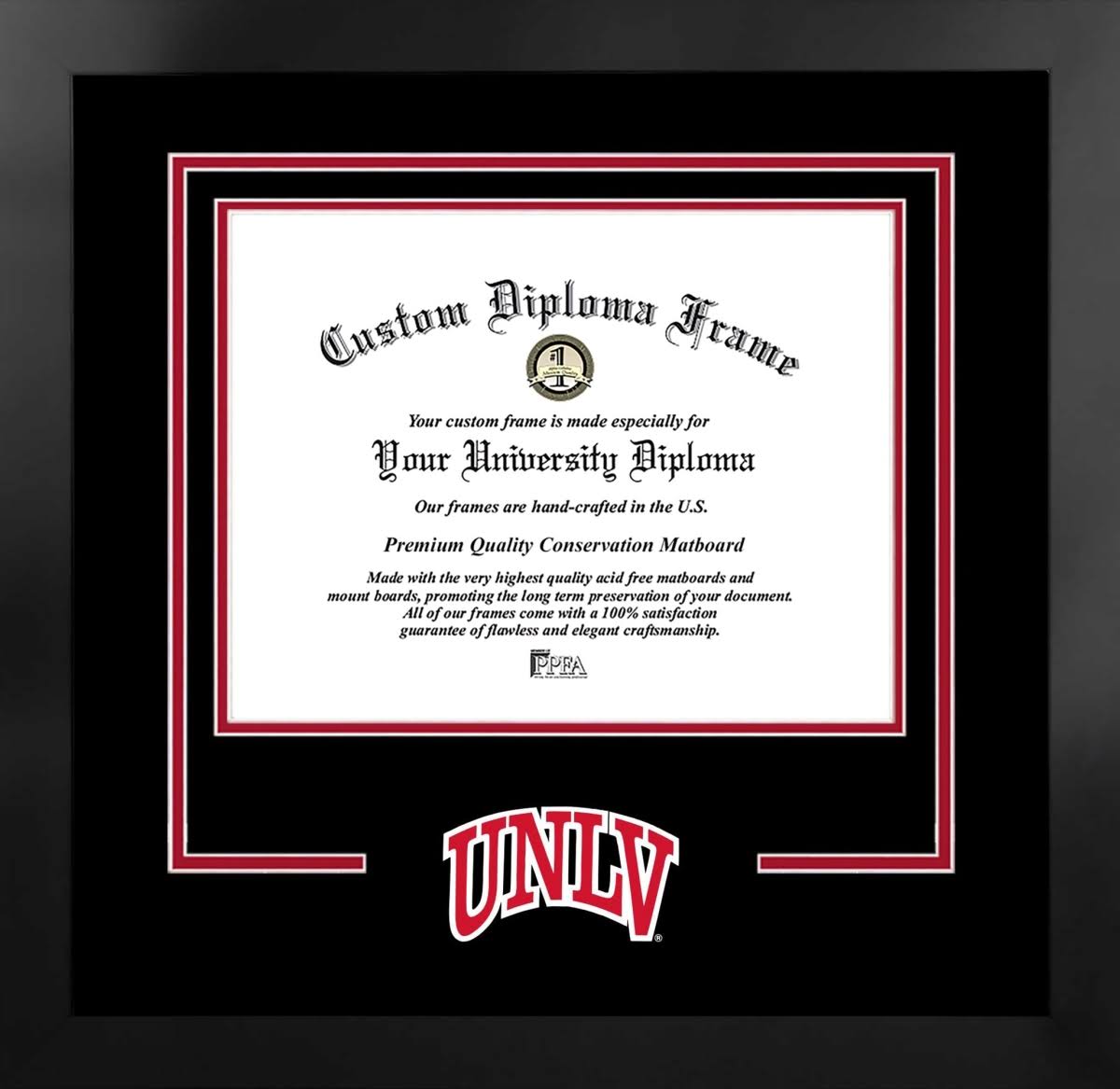 11 x 8.5 in. Black Frame Diploma P553