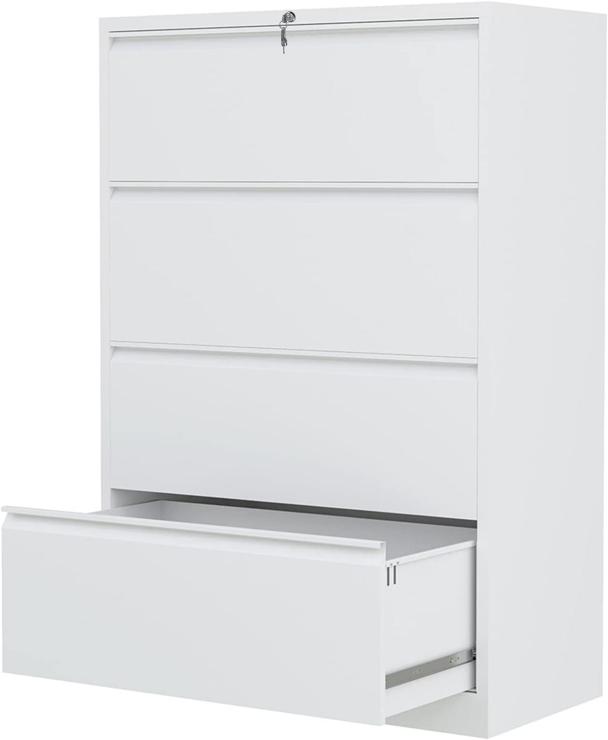 4 Drawer Metal Lateral File Cabinet with Lock W6939