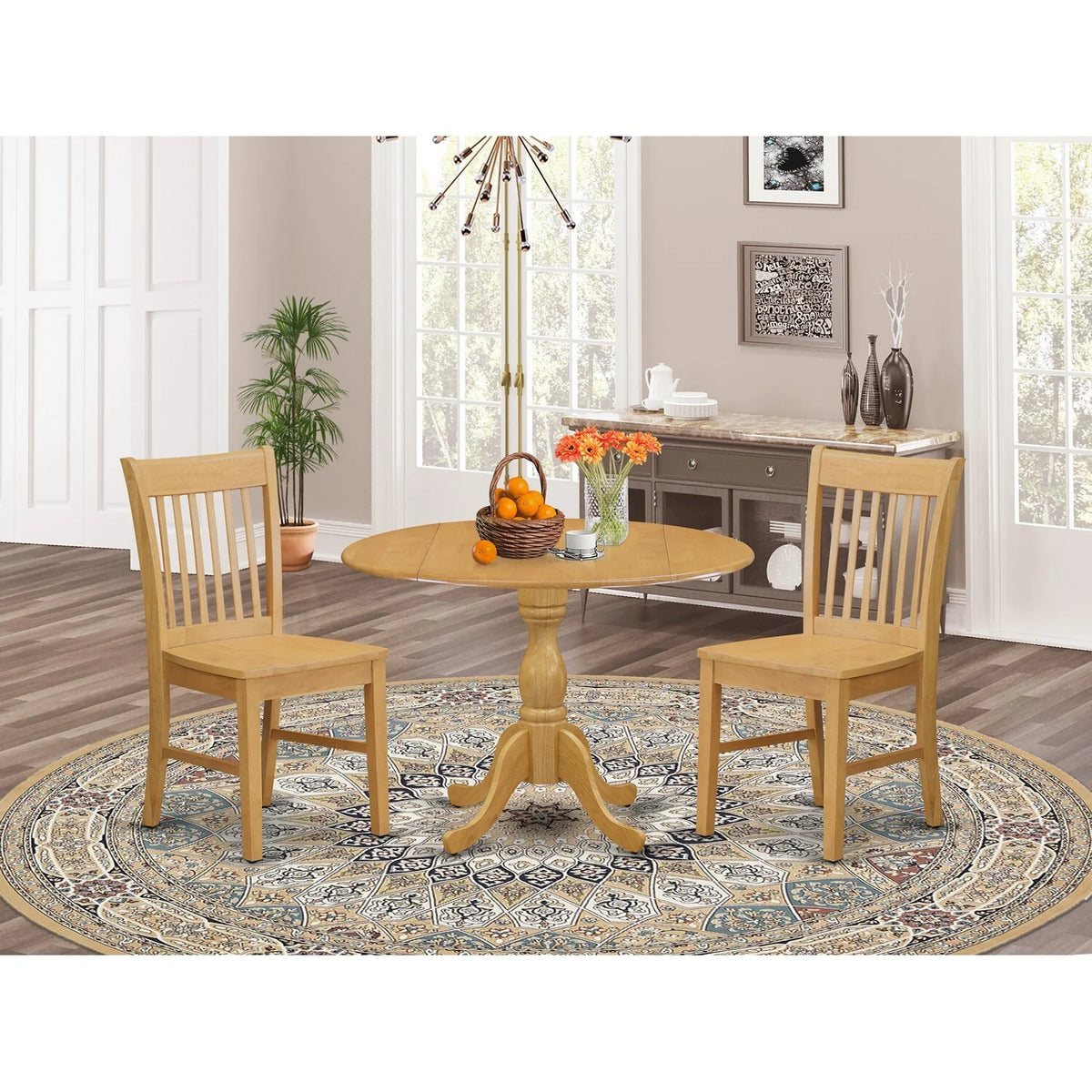 3-piece Wood Table and Dining Chairs K379616