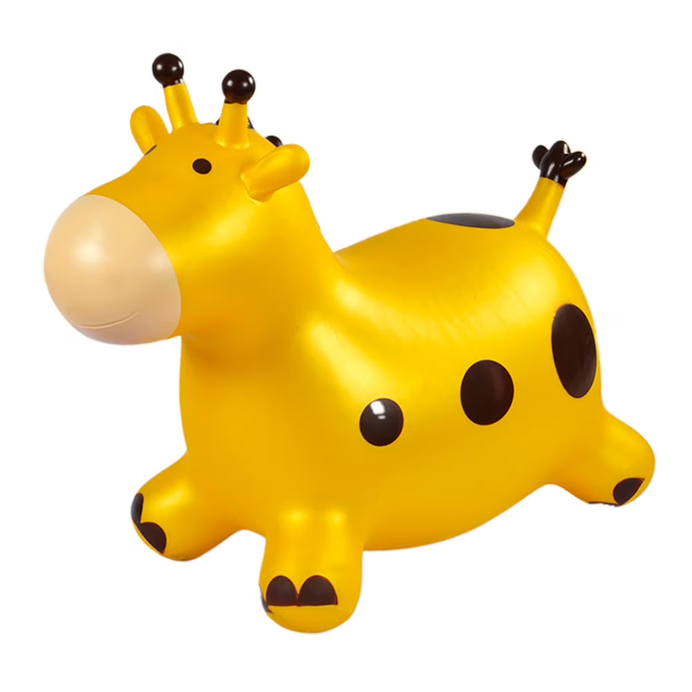 Inflatable Bouncing Horse Outdoor Toy with Air Pump (Yellow) F443947
