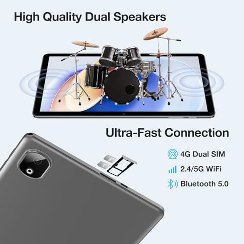 11 Inch Android Tablet with 9GB RAM 128GB ROM, 4G Cellular, Octa Core, 8000mAh O617281