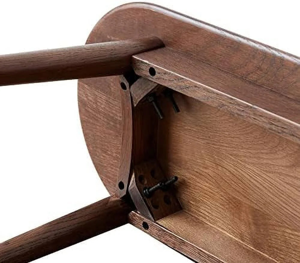 Oak Wood Dining Bench Woven Design 2-3 Seater S97836