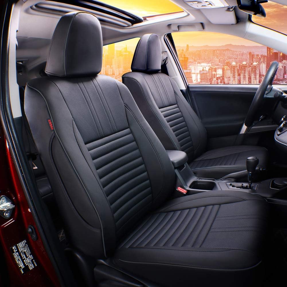 Custom Fit Full Set Car Seat Covers Leatherette Beige C1775