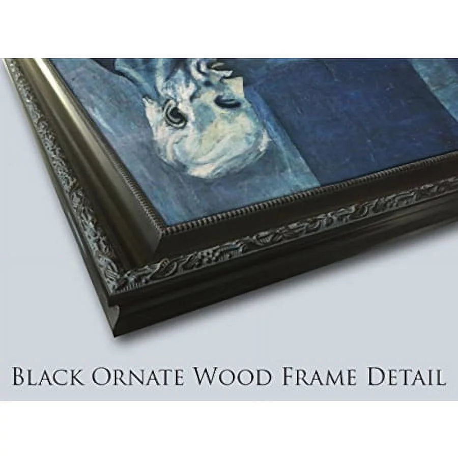 Black Ornate Wood Framed Art Print K210051
