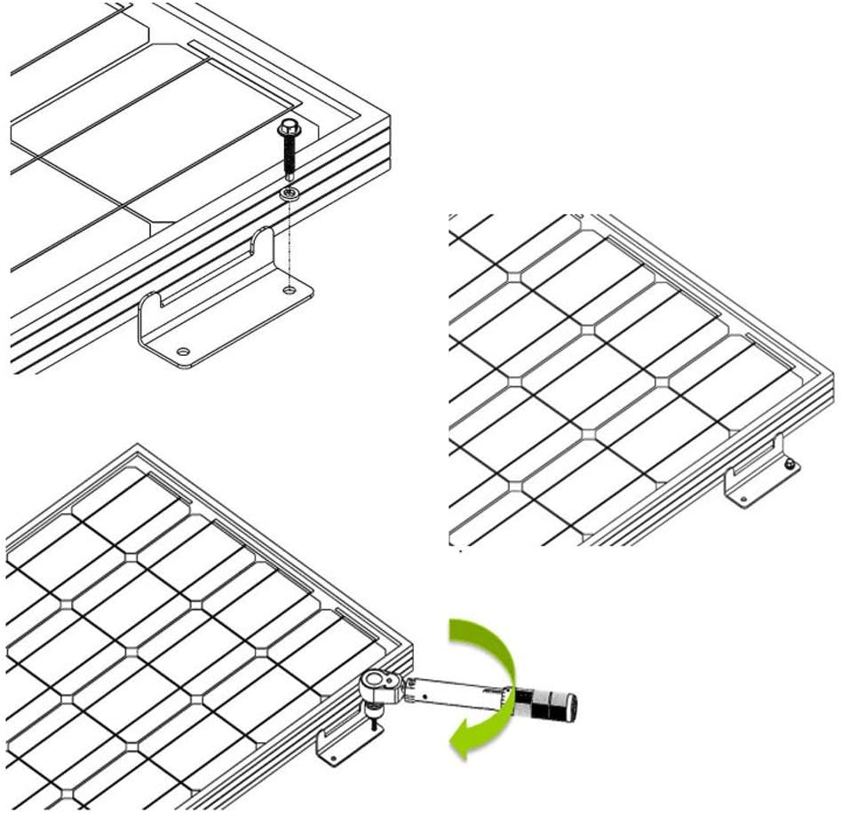 Solar Panel Mounting Z Brackets with Nuts and Bolts, Set of 4 Units (8 Set) S4430
