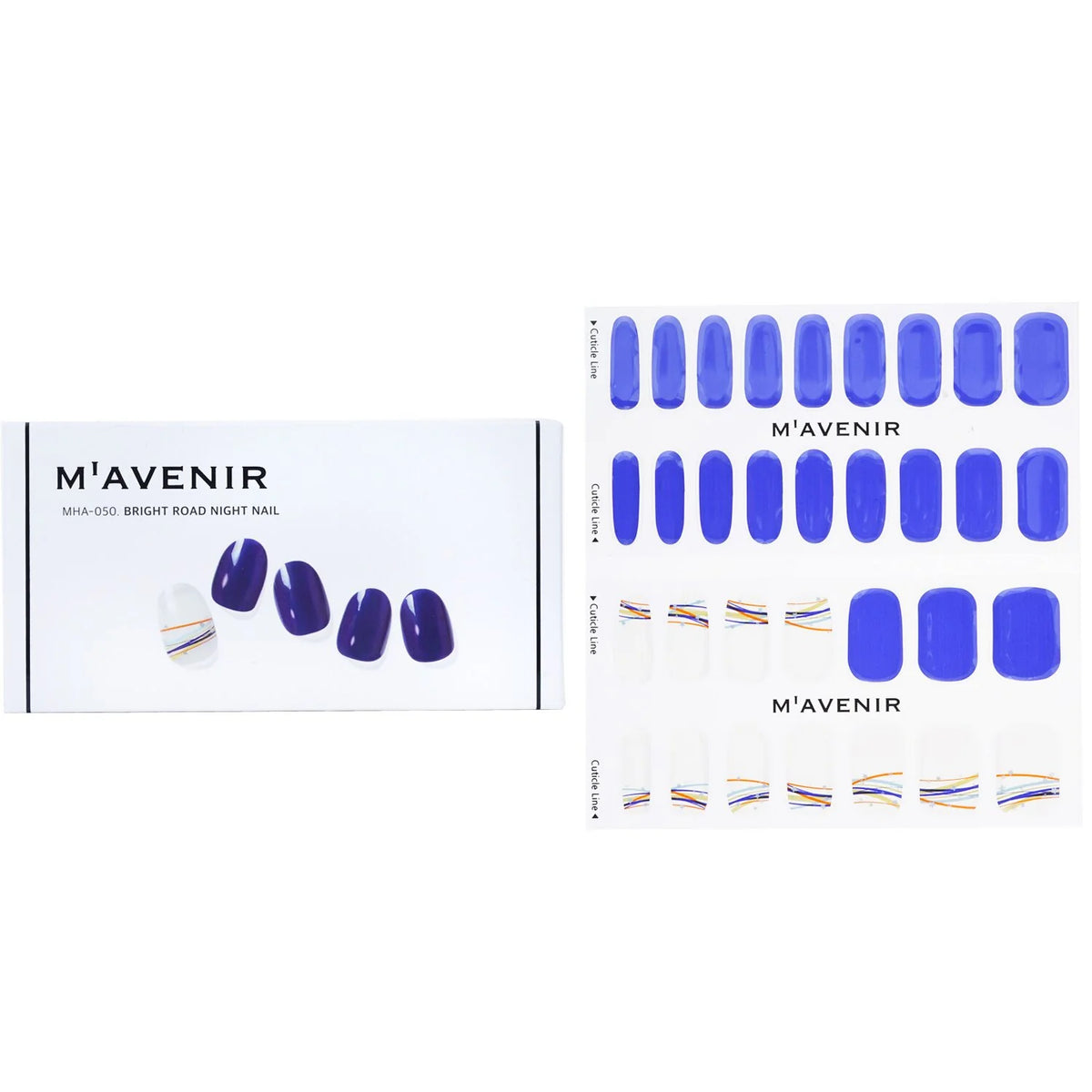 Blue Nail Sticker 32pcs T694898