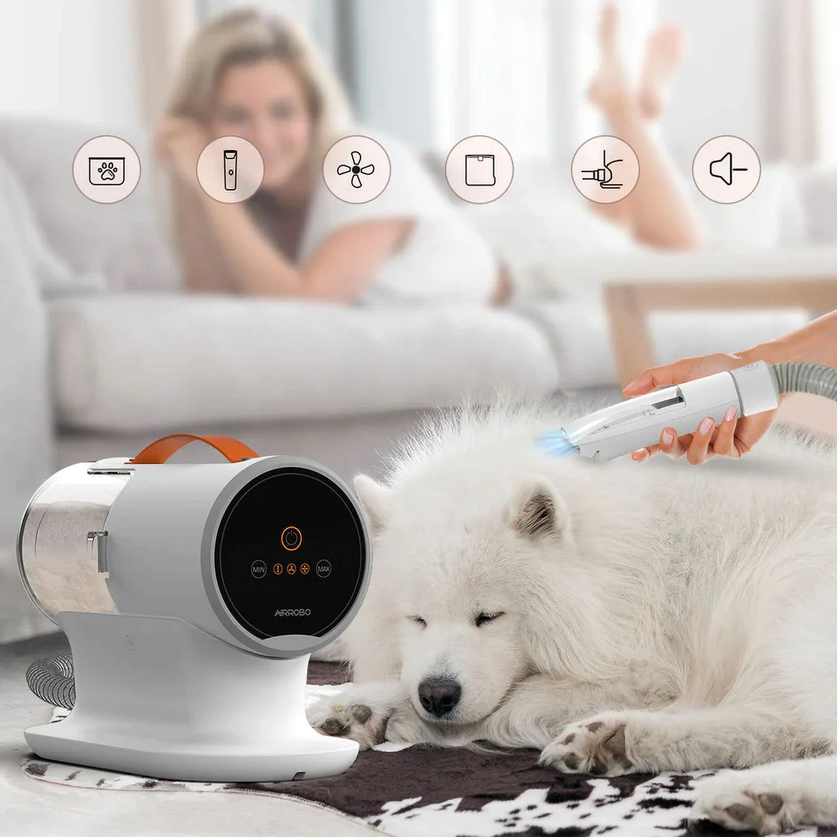 Pet Hair Grooming Vacuum with Grooming & Shedding Tools Z764413
