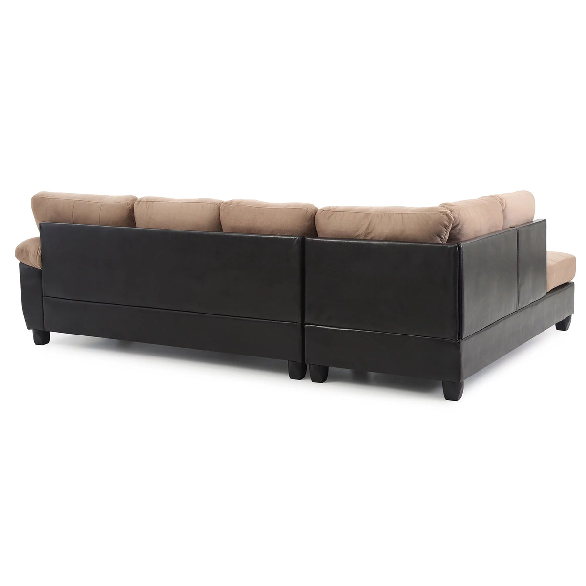 Mocha Faux Leather Sectional Sofa F20652