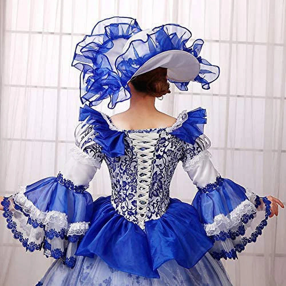 Rococo Baroque Marie Antoinette Dresses 18th Century Renaissance Costumes Historical Period Dress Ball Gown H987
