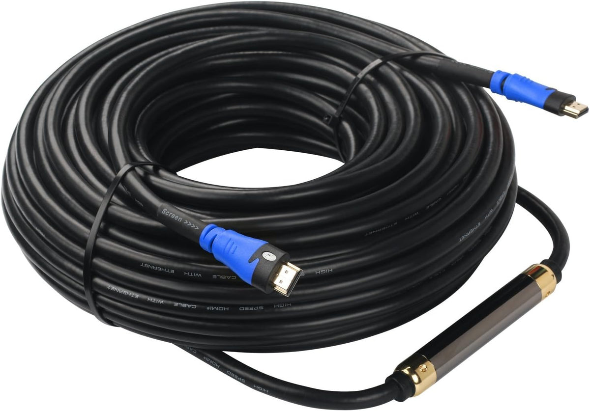 100 Feet HDMI Cable 4K 3D 1080P CL3 Rated Yellow Pack of 2 E958