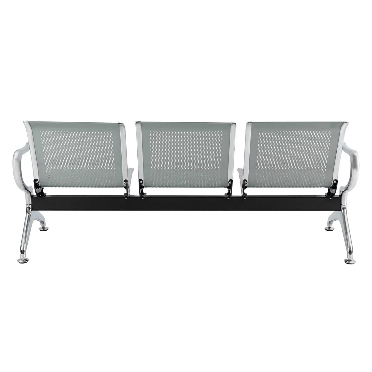 3-Seat Steel Reception Chair with Arms A59558