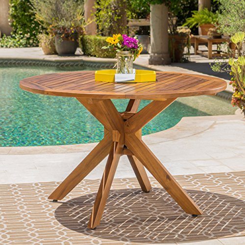 Acacia Wood Round Dining Table A42965