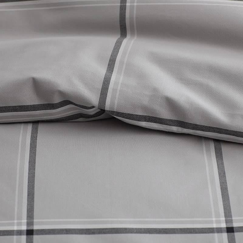 Gray Multi Twin Percale Duvet Cover U316261