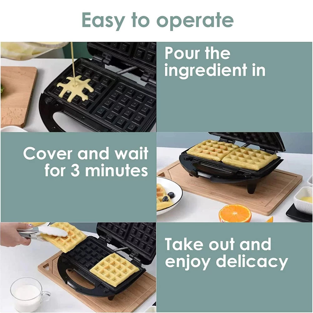 Stainless Steel Breakfast Sandwich and Waffle Maker G5527