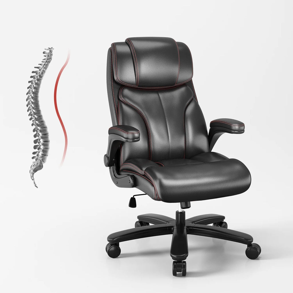 Black PU Leather Ergonomic High Back Swivel Office Chair L2420
