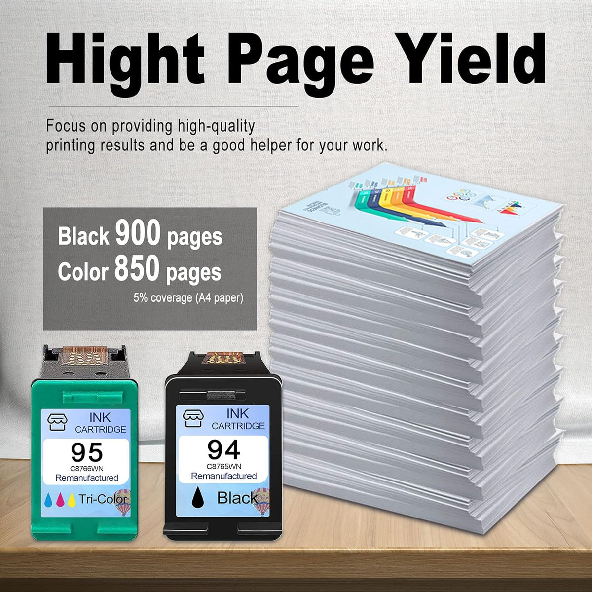 4 Pack Remanufactured Ink Cartridge M604512