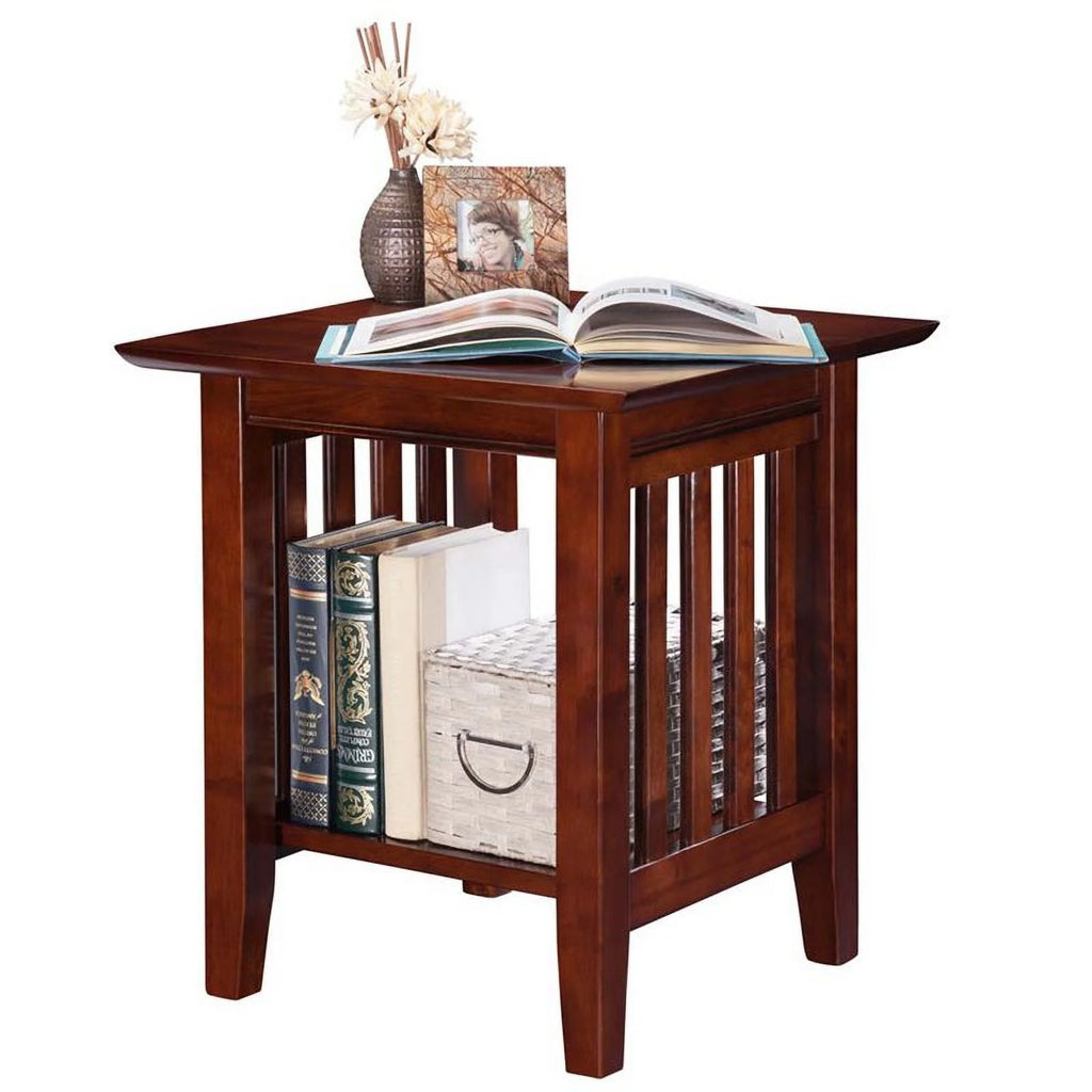 Solid Wood End Table in Walnut F794