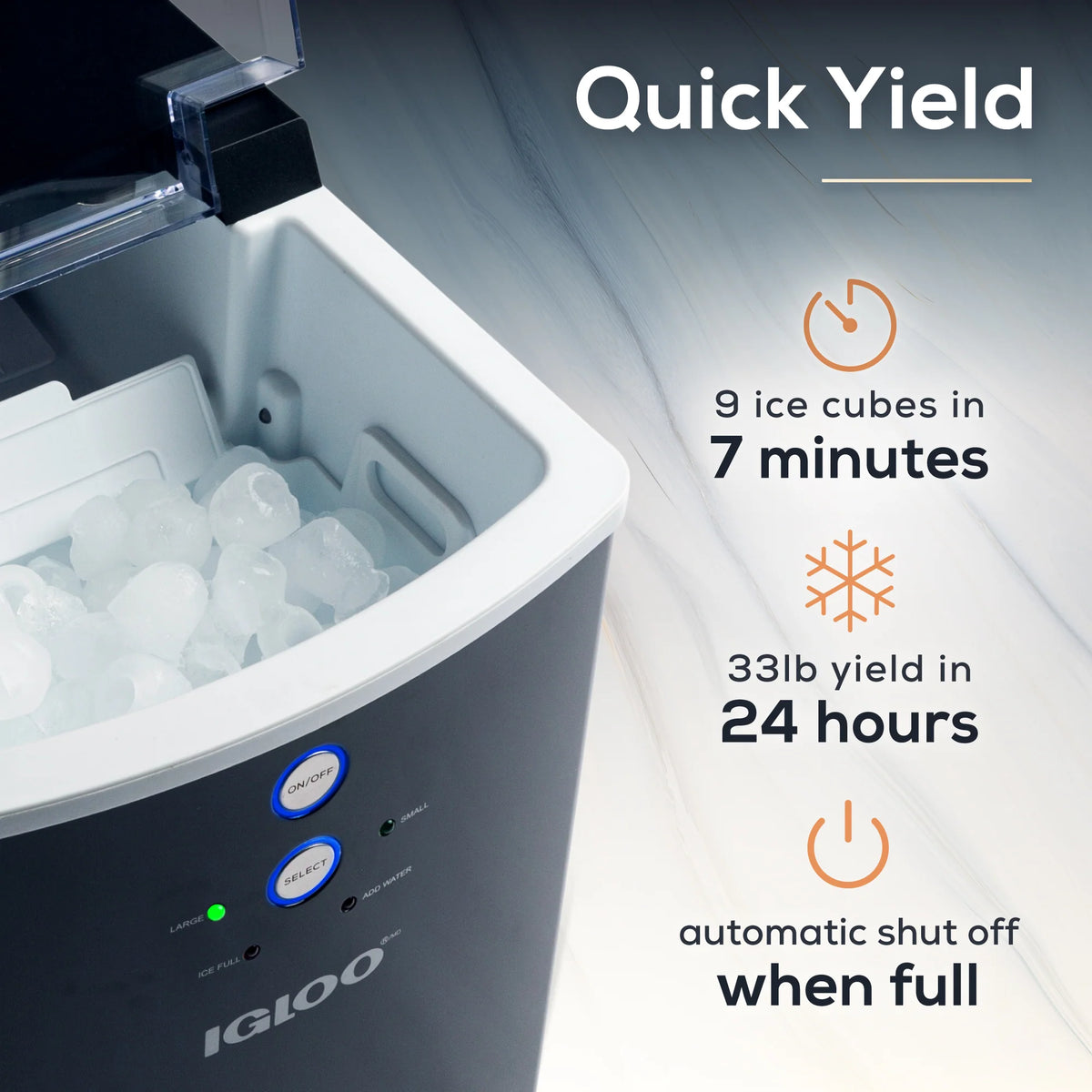 Black Automatic Portable Countertop Ice Maker K26299