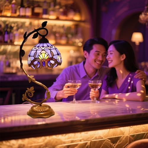 8 Inch Stained Glass Table Lamp E13864