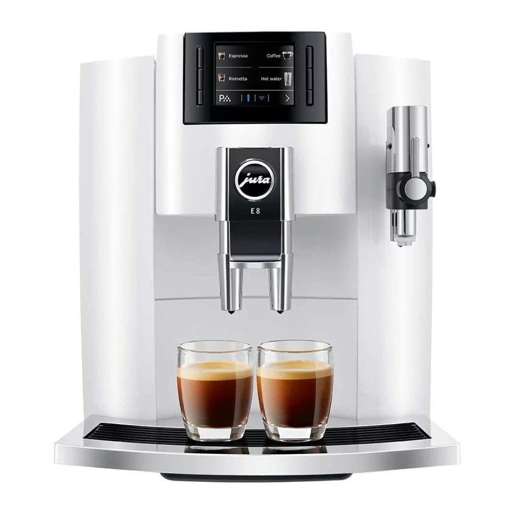 Piano White Automatic Espresso Machine with Glass Milk Container I8684