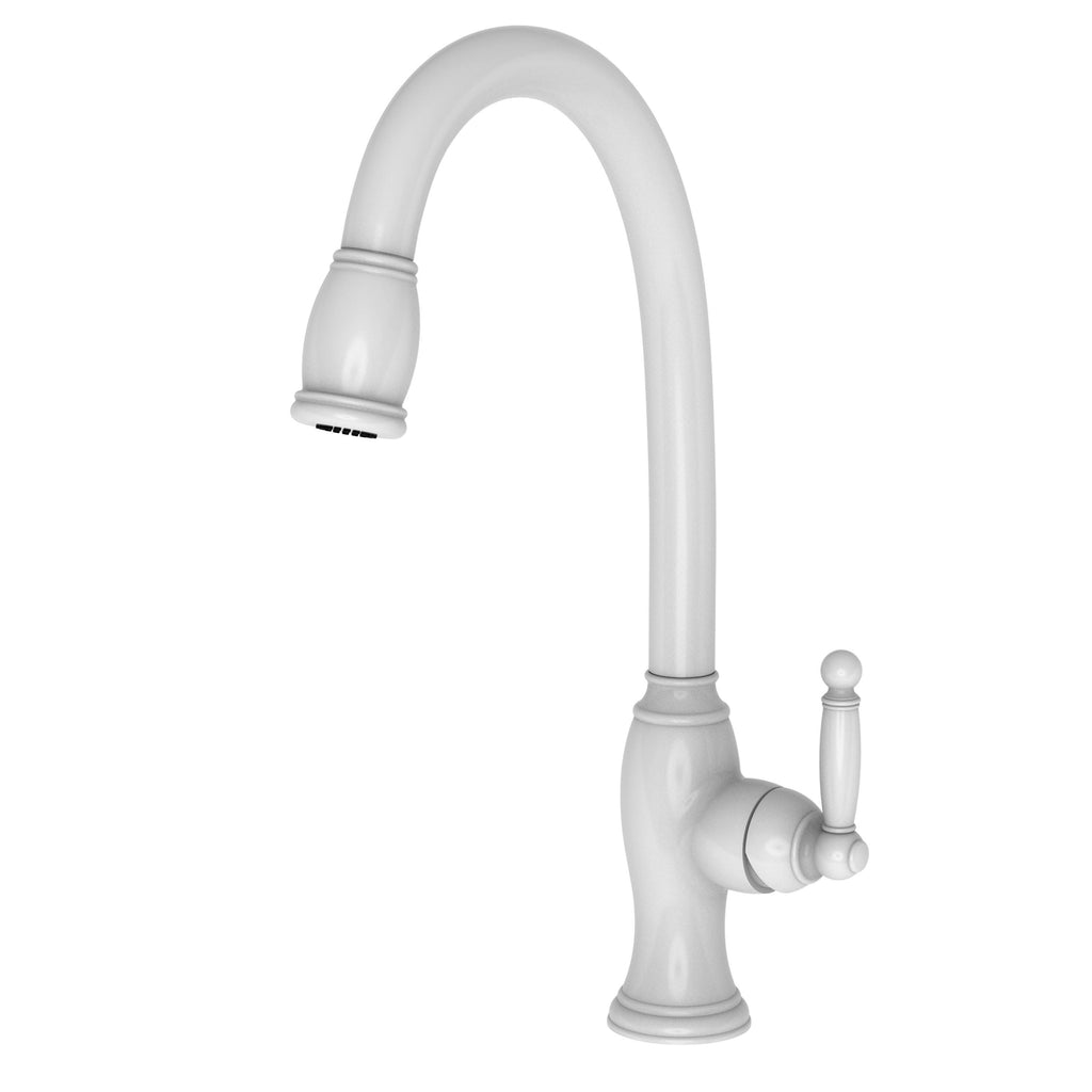 White Pull Down Kitchen Faucet L32828