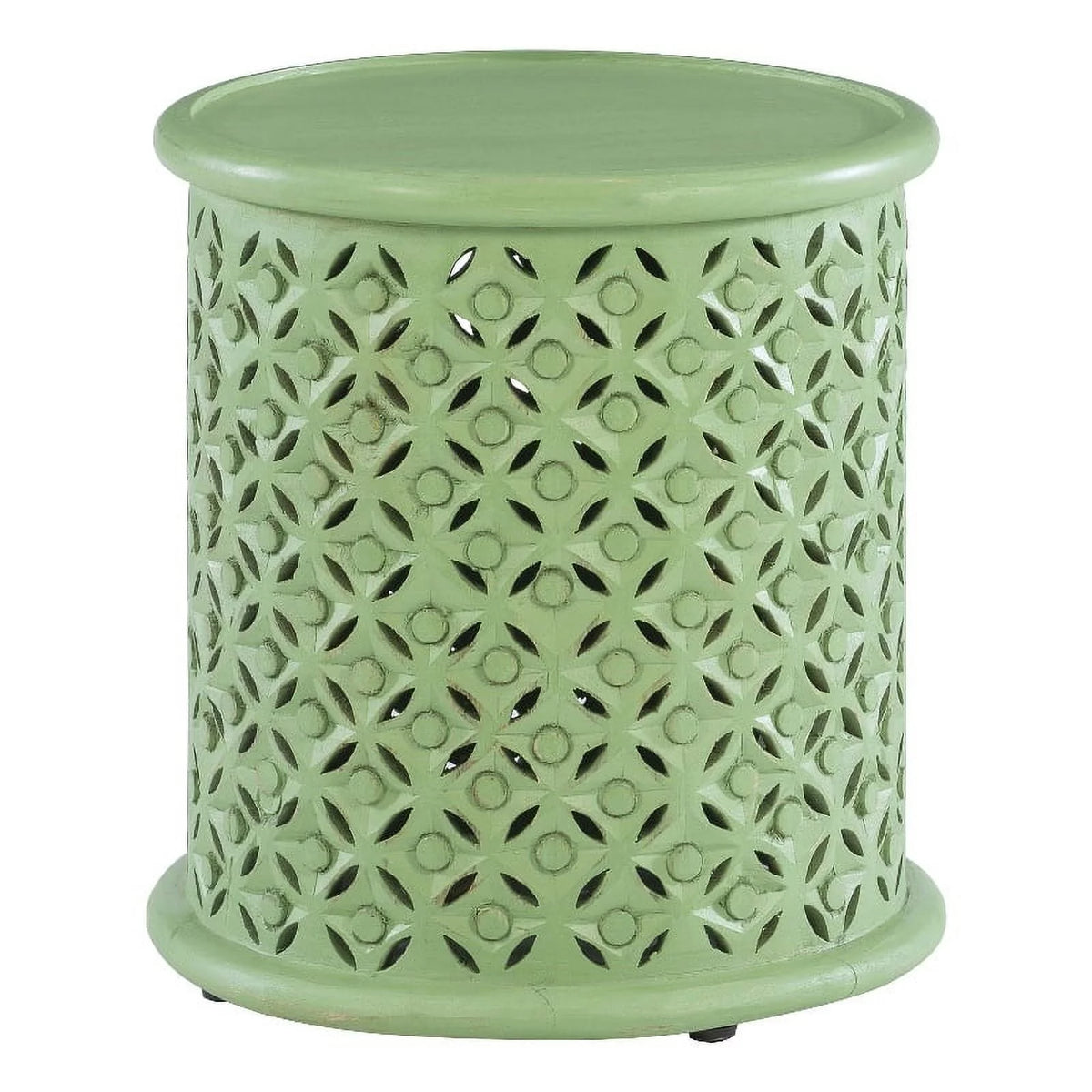 Green Wood Hand Carved Side Table H158