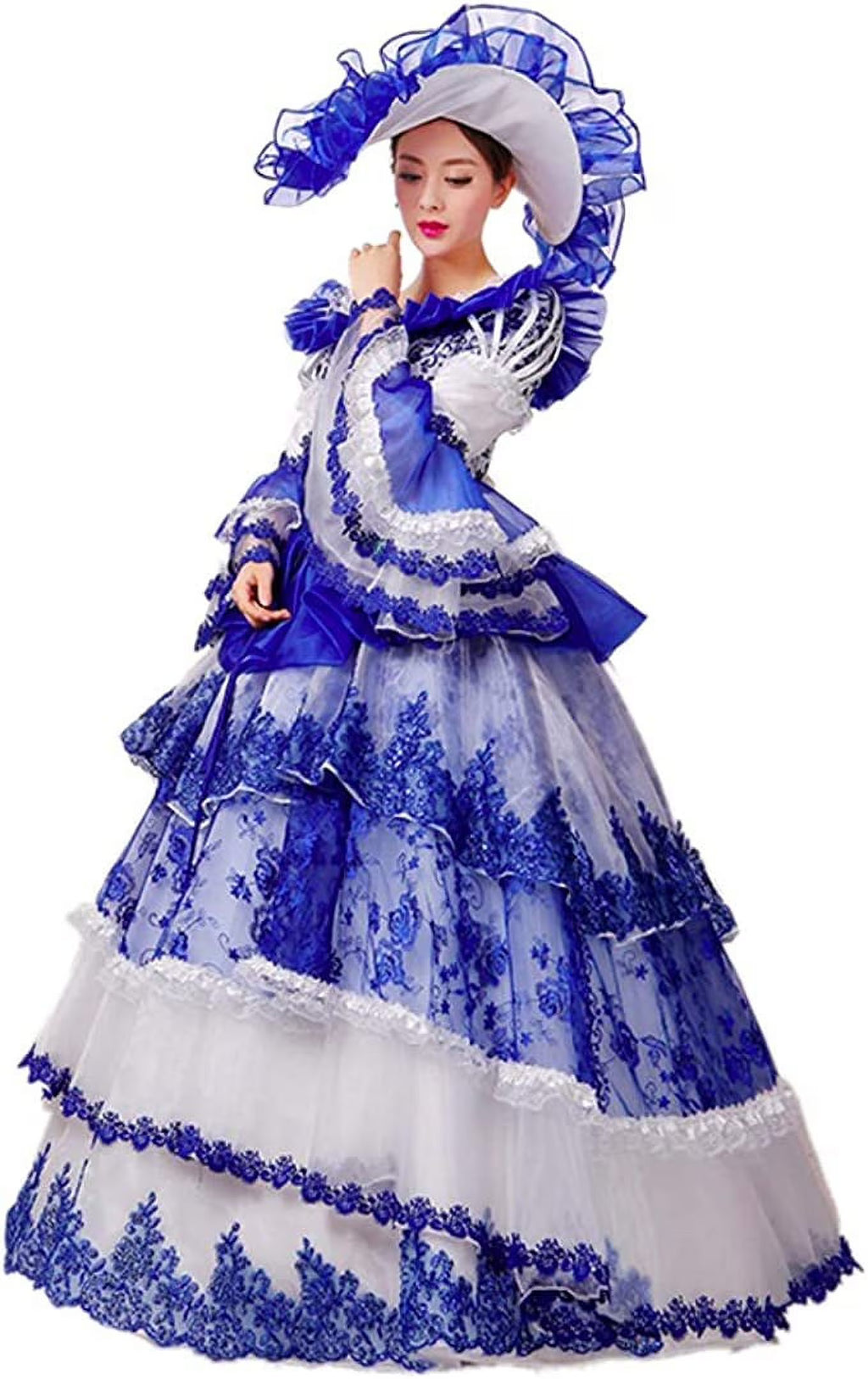 Rococo Baroque Marie Antoinette Dresses 18th Century Renaissance Costumes Historical Period Dress Ball Gown H987