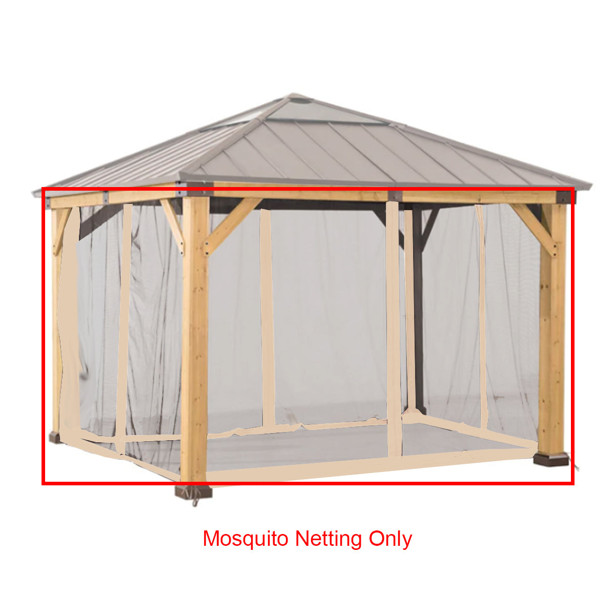 Replacement Mosquito Netting Set for Hard Top Gazebo L50504