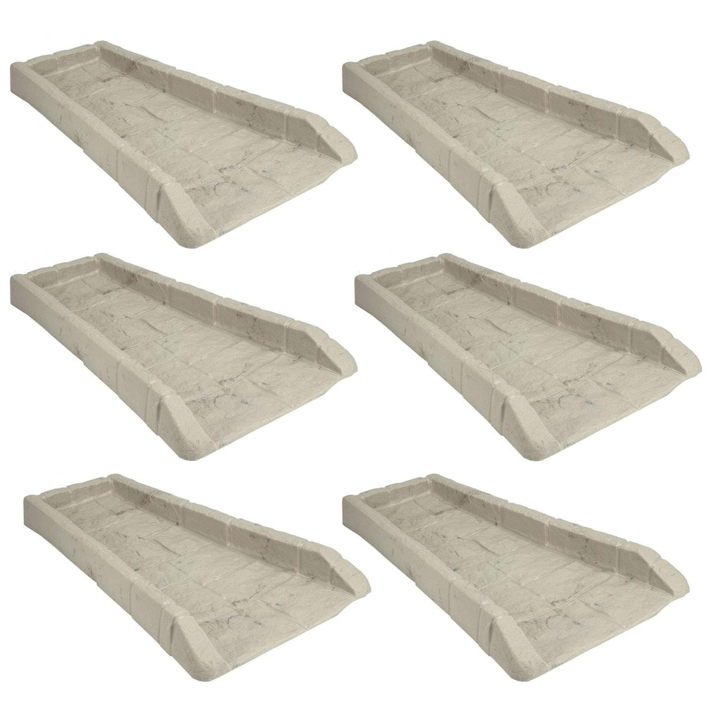 Light Taupe Rain Gutter Downspout Splash Block 6 Pack I745