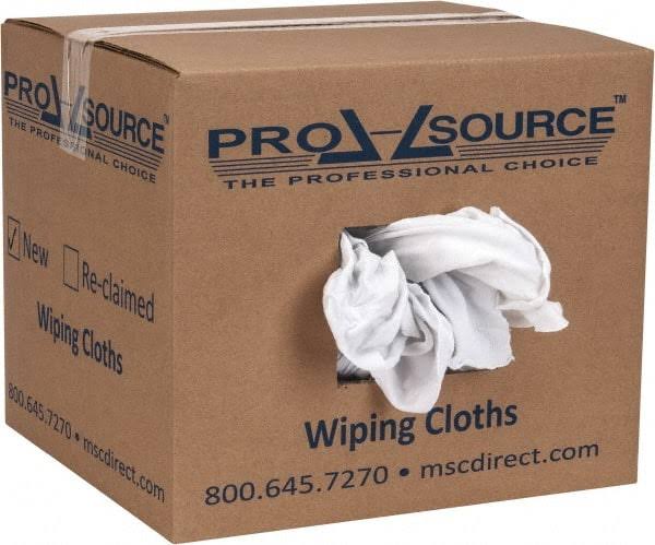 Cotton Reclaimed Rags, White, Lint Free, 50 lbs. Box G8553