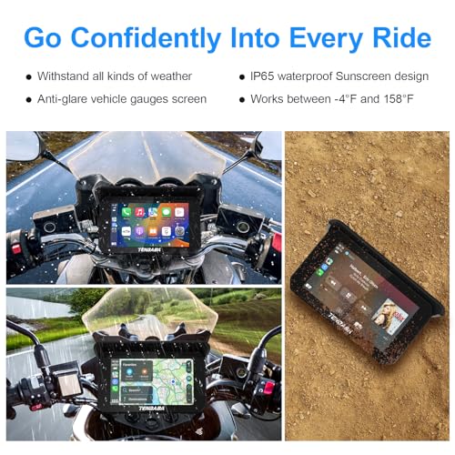 5" Motorcycle Dash Cam with GPS Navigation and 128GB TF Card W682