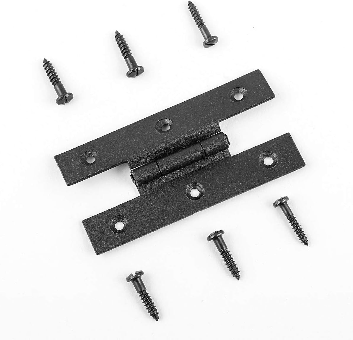 Black 3.5 Height 3/8 Offset Wrought Iron H Hinges Pack Of 10 S222763