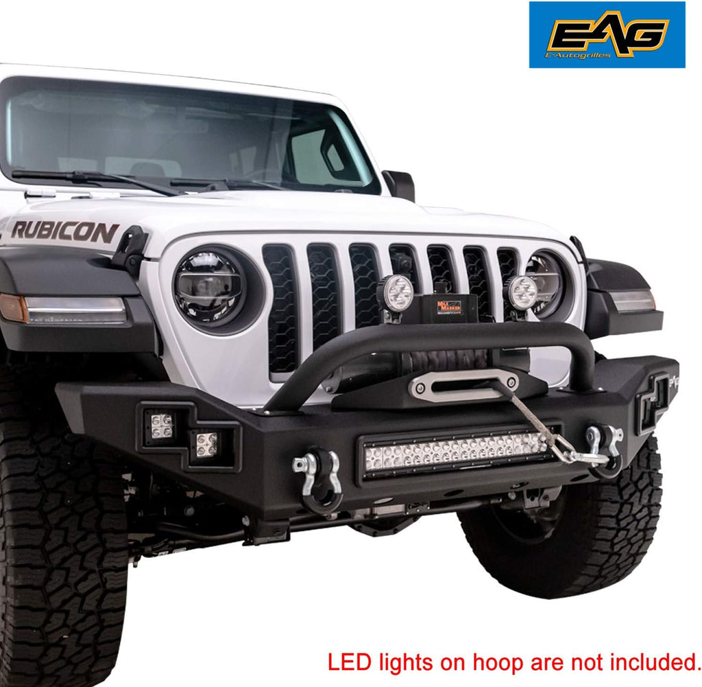 LED Front Bumper with Winch Mount Plate for Gladiator JT L871954