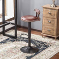 Brown Swivel Adjustable Height Bar Stool V36058