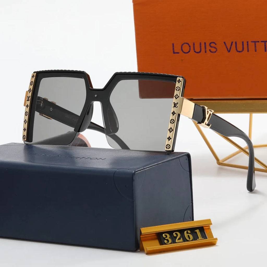 Luxury Four-Leaf Flower Half-Frame Polarized Sunglasses K5082
