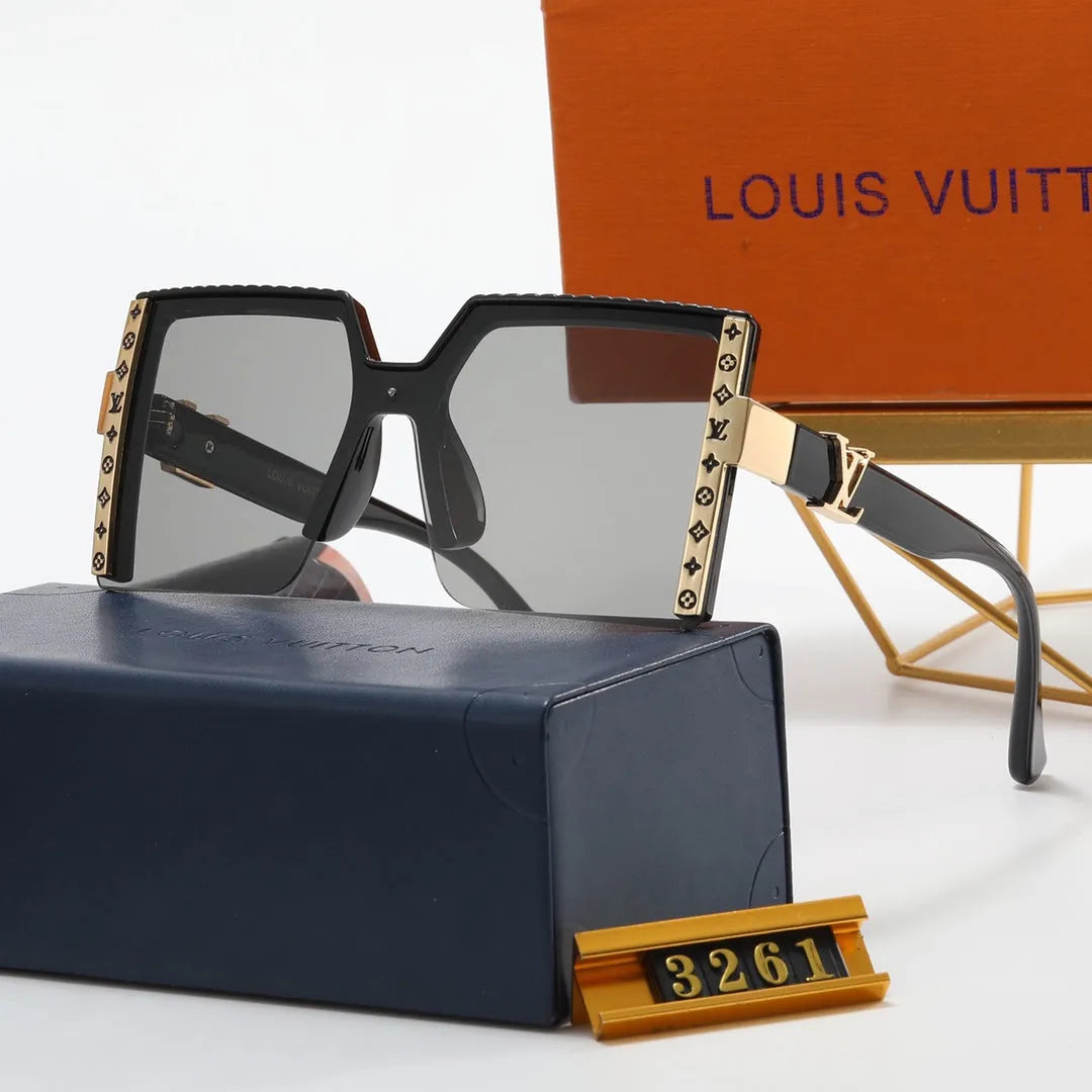 Luxury Four-Leaf Flower Half-Frame Polarized Sunglasses K5082
