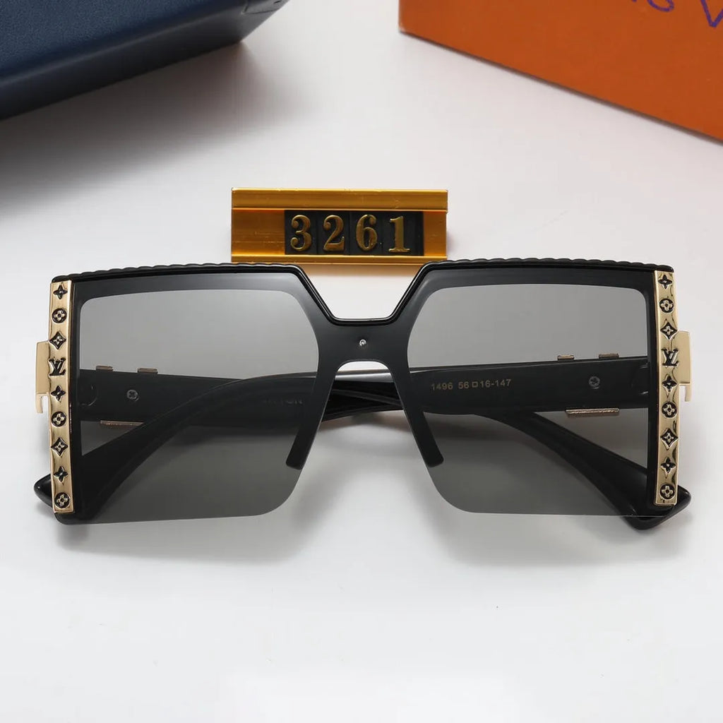 Luxury Four-Leaf Flower Half-Frame Polarized Sunglasses K5082