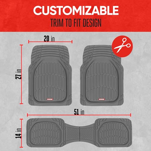 Black All-Weather Automotive Floor Mats Full Set M936