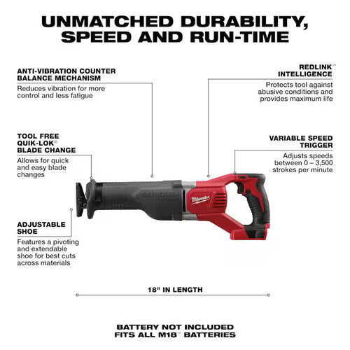 18V Cordless Reciprocating Saw I585