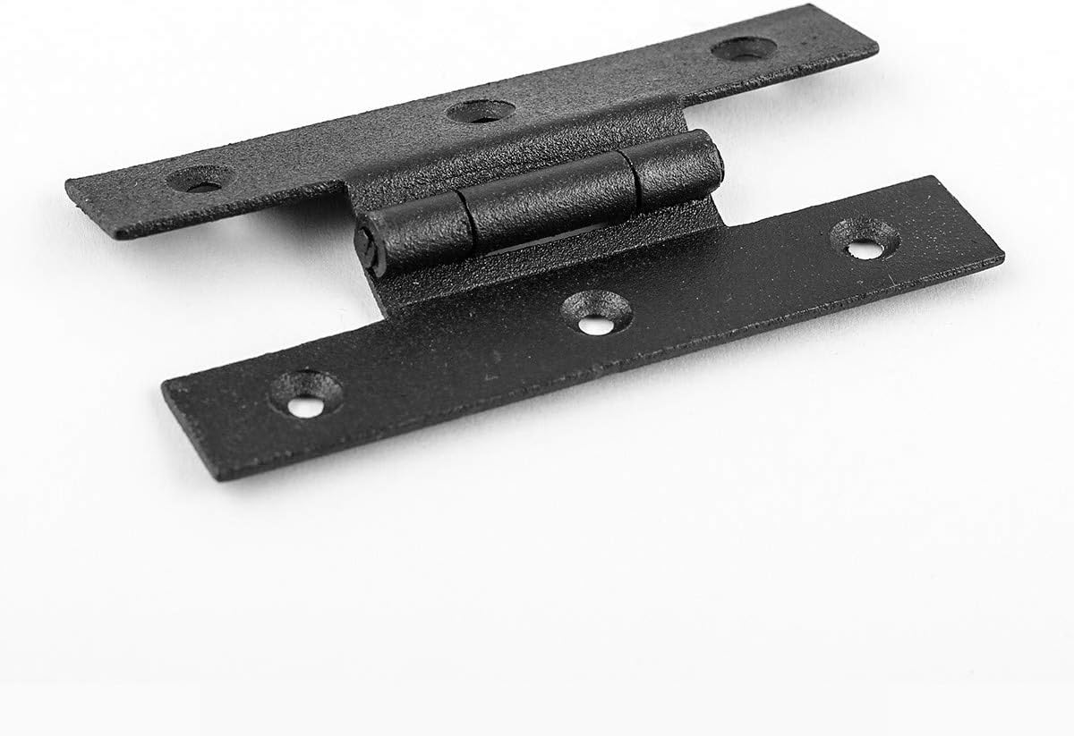Black 3.5 Height 3/8 Offset Wrought Iron H Hinges Pack Of 10 S222763