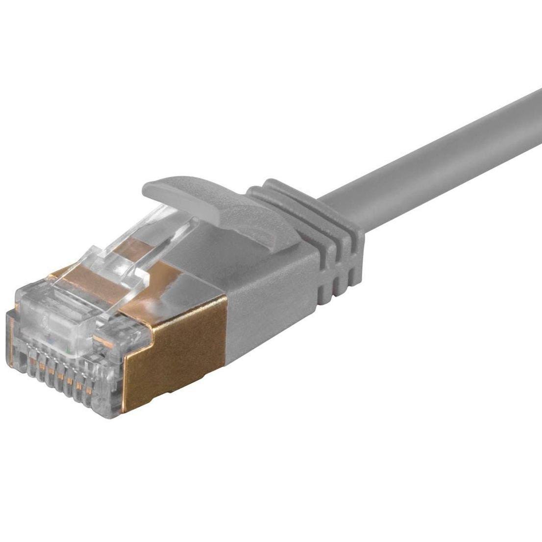 SlimRun Cat6a Ethernet Patch Cable, RJ45, STP, 36awg, 30ft Z81900