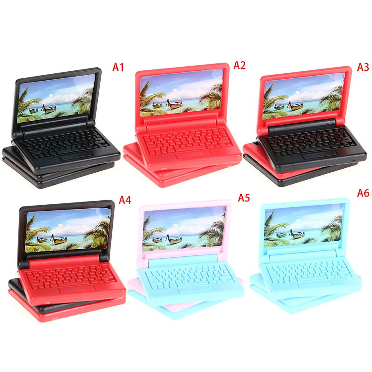 2pcs Dollhouse Miniature Modern Computer Furniture O412