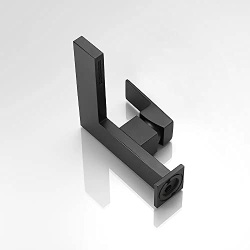 Matte Black Ultra-Thin Waterfall Bathroom Faucet E1476