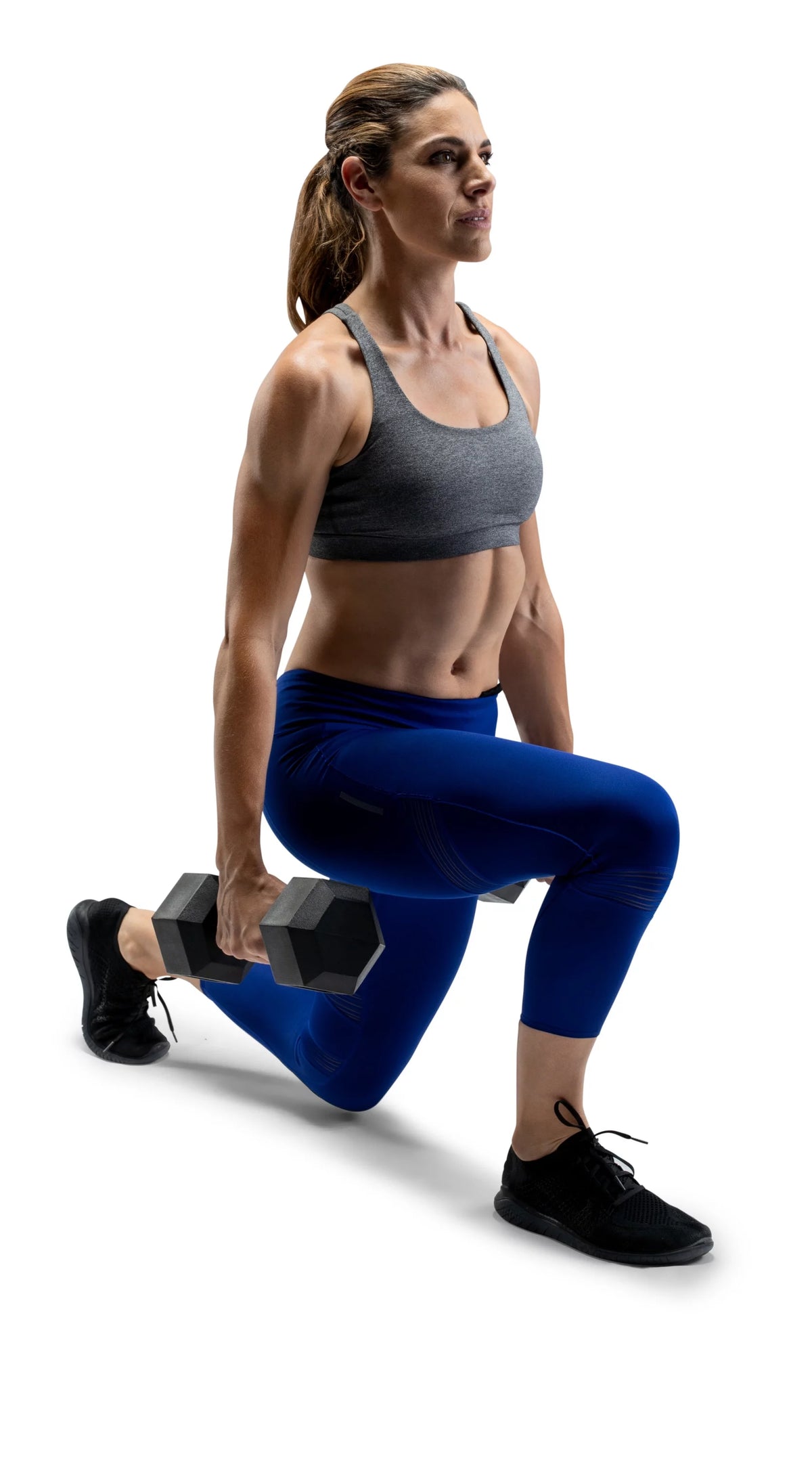 45 lbs Rubber Hex Dumbbell O84149