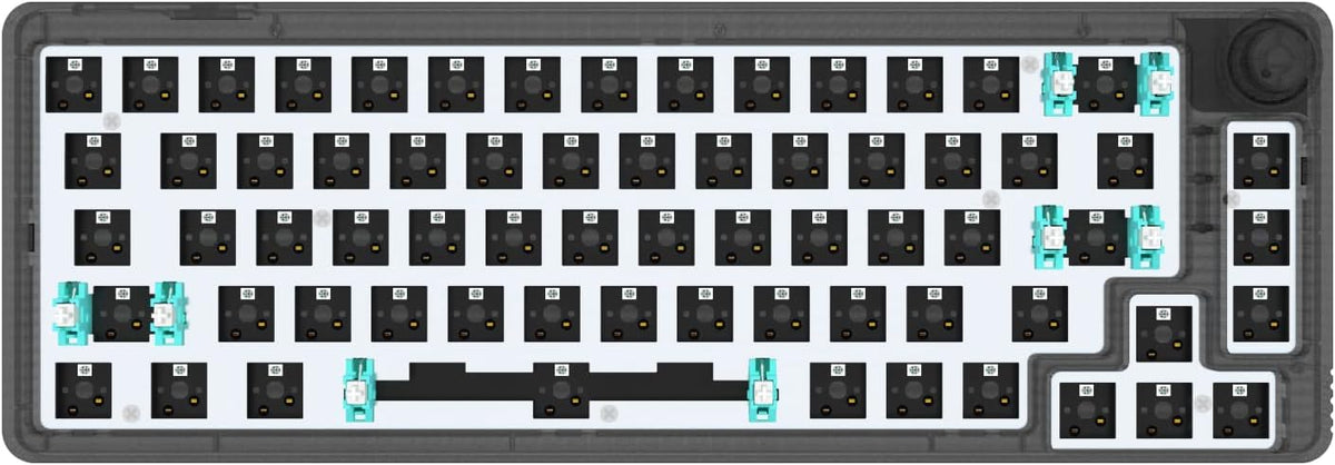 Clear Green 67 Keys Hot Swappable Mechanical Keyboard Kit P51615