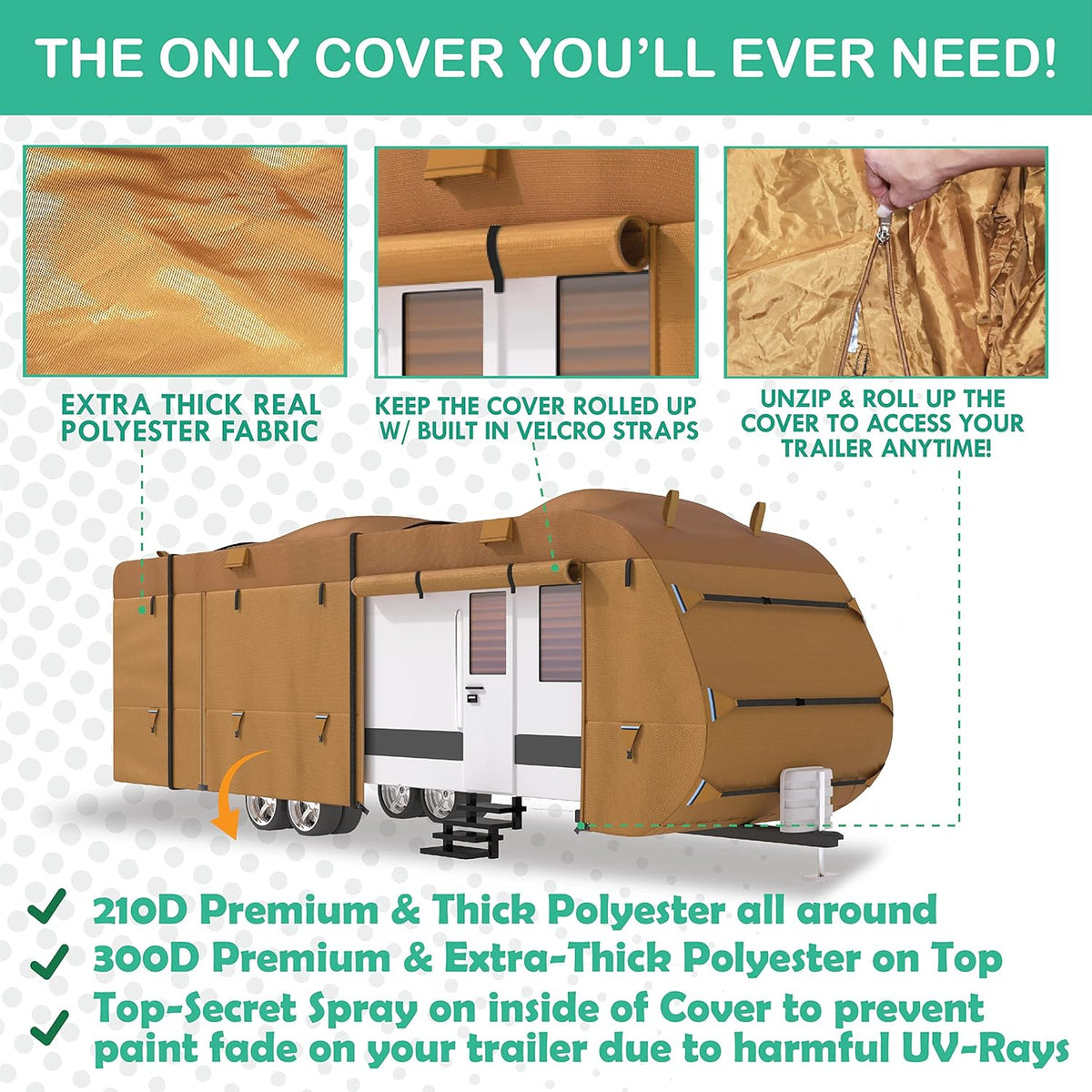 22'-24' RV Trailer Covers with Storage Bag Y541402