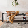 C Shaped End Table Set of 2 with Charging Station W707