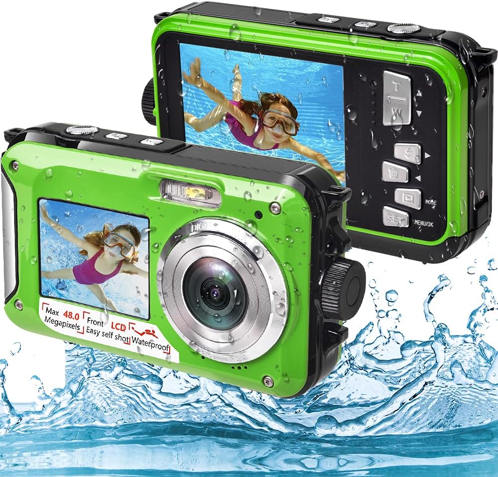 Waterproof Camera Full HD 2.7K 48MP Digital with Dual Screen E148109